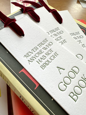 Good Book Letterpress Bookmark