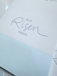 Dip Dye Easter Card with letterpress faith-sentiment.