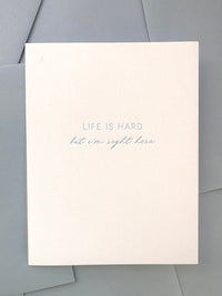 Letterpress card for a friend going through a hard time.