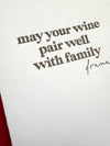 Wine Pairing With Family