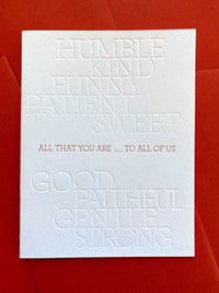 All That You Are To All Of Us