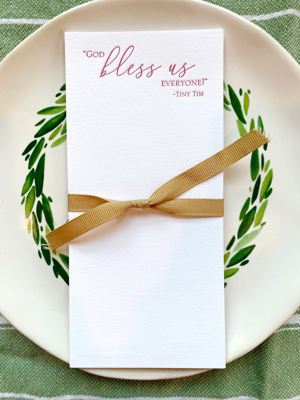 God Bless Us Everyone Table Cards