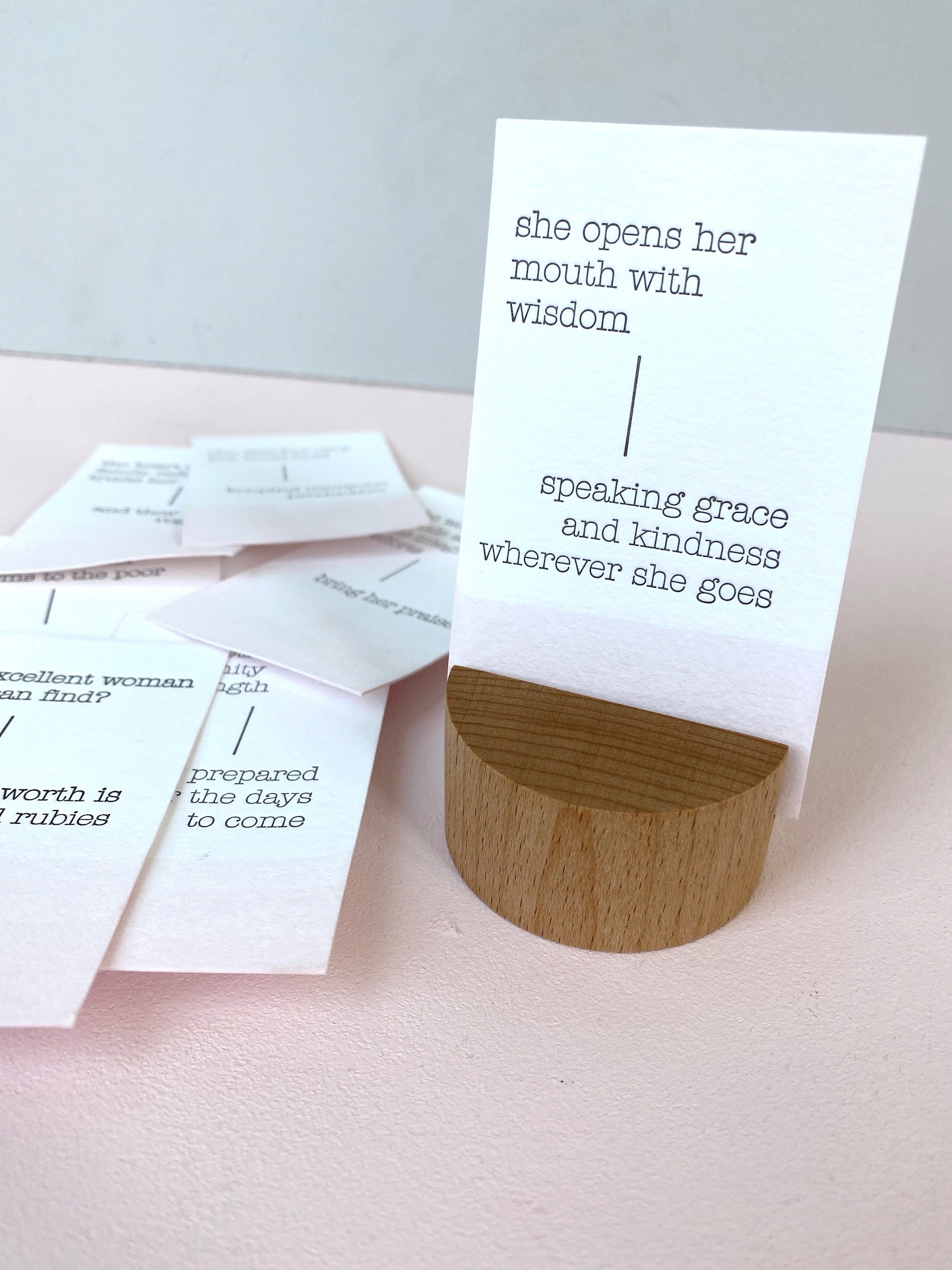 Excellent Woman Attributes and Wooden Display