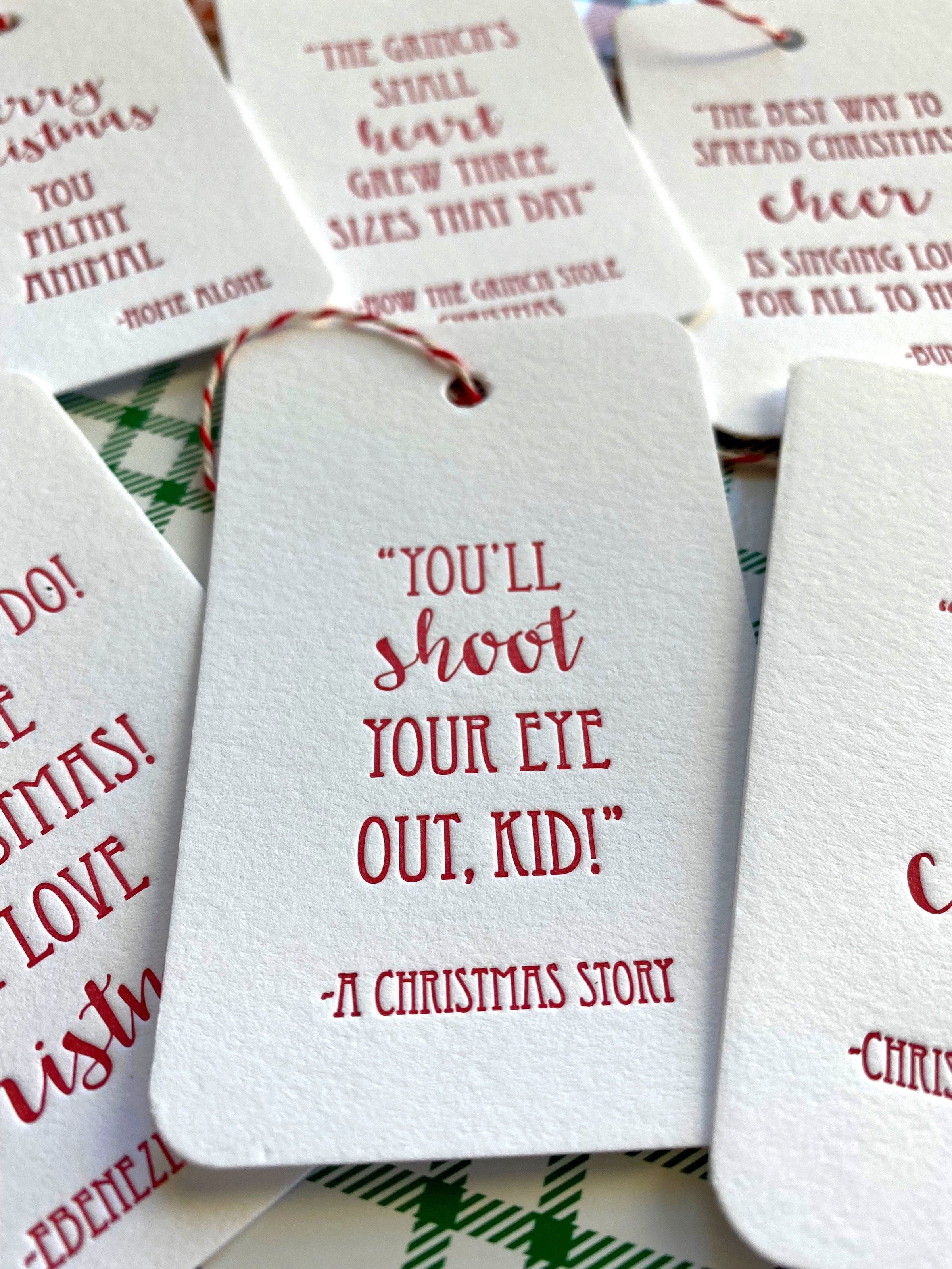 Classic Christmas Movie Gift Tags