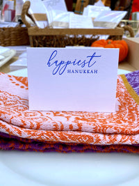 Happiest Hanukkah Place Cards