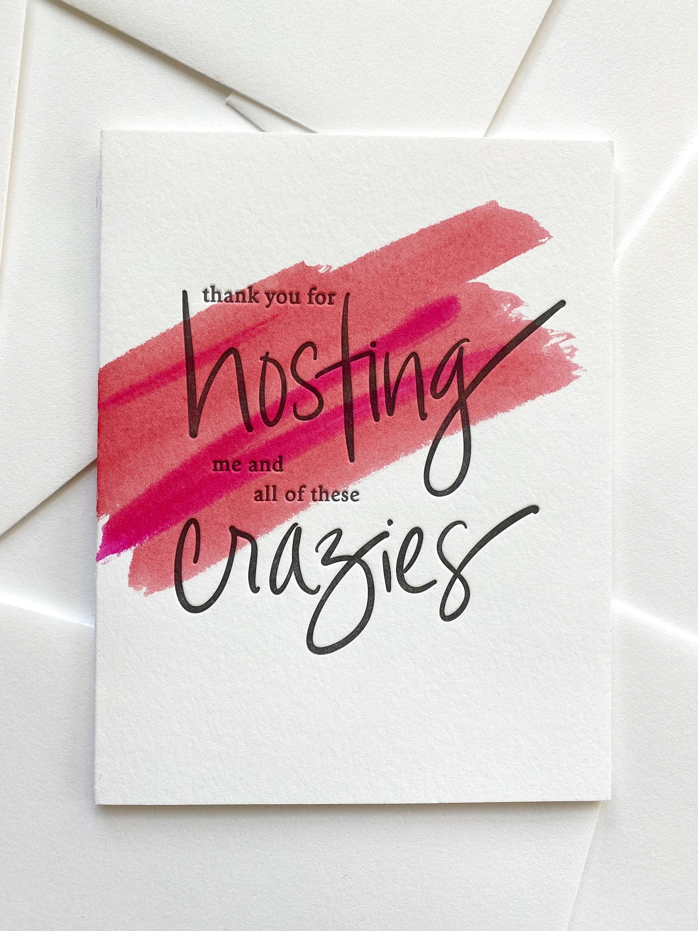 Thank You For Hosting – jill.cate design & letterpress