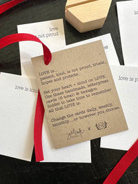 Love .....Display with Wooden Holder