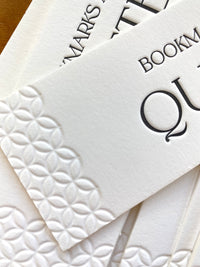 Quitters Letterpress Bookmark