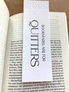 Quitters Letterpress Bookmark